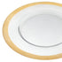 Round Gold Border Glass Charger Plate